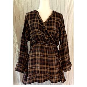 Zara Denim Plaid Dress/Tunic